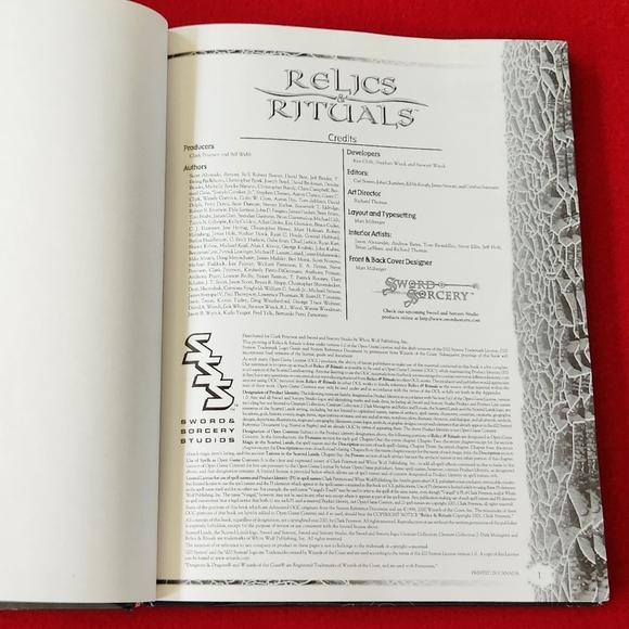 Relics & Rituals Core Rulebook โ Sword & Sorcery โ Hardcover d20 System D&D - Picture 13 of 16
